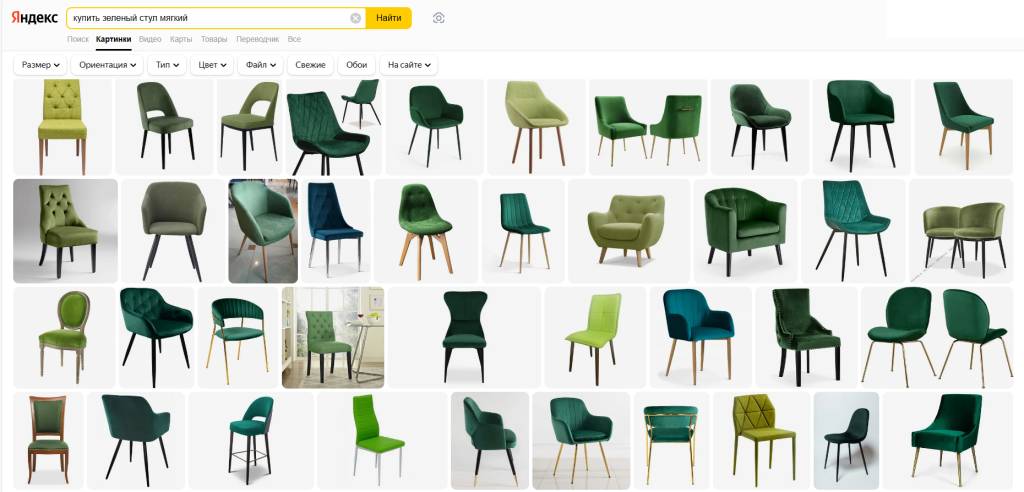Зеленые стулья мягкие