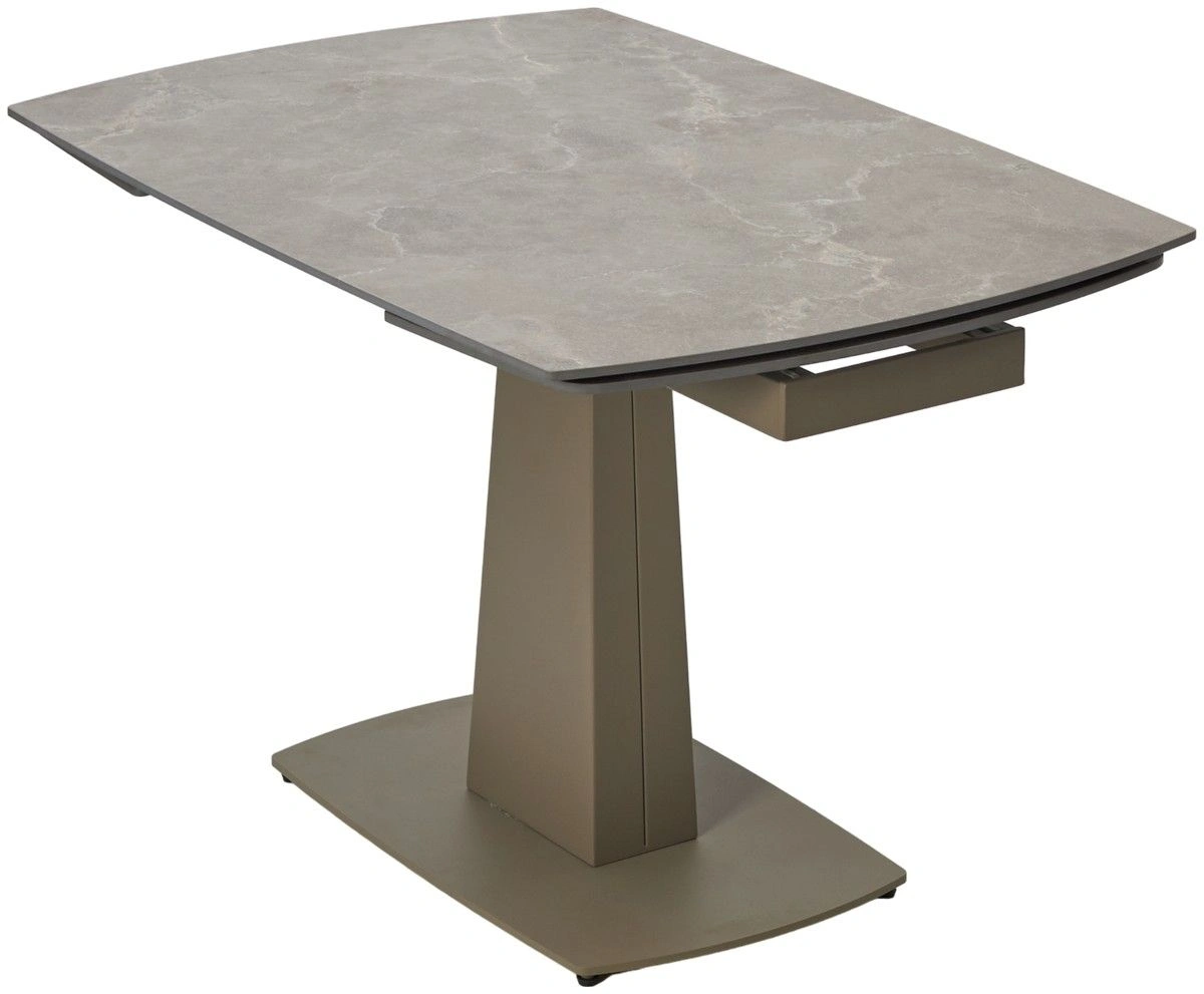 Стол обеденный Blade (140+30+30), керамика матовая бежевая изображение Стол обеденный Blade (140+30+30), керамика матовая бежевая фото