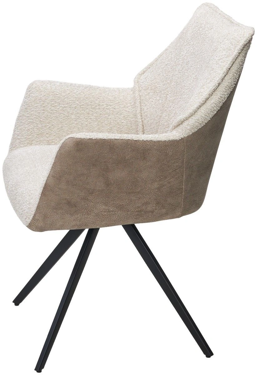 Стул Bravo ткань комби бежево-коричневый, поворотный механизм на 180 градусов изображение Стул Bravo ткань комби бежево-коричневый, поворотный механизм на 180 градусов фото