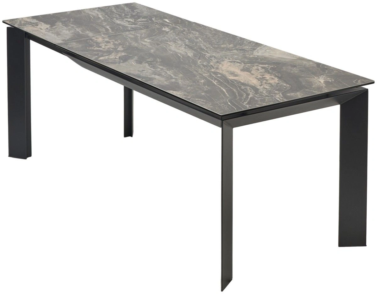 Стол раскладной Dogma (180+60) керамика матовая, черная изображение Стол раскладной Dogma (180+60) керамика матовая, черная фото