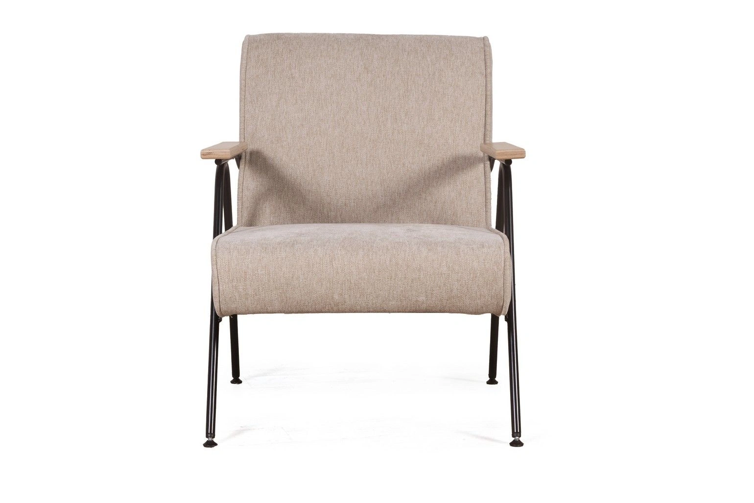 Кресло Andy с деревянными подлокотниками, шенилл Shantal beige изображение Кресло Andy с деревянными подлокотниками, шенилл Shantal beige фото