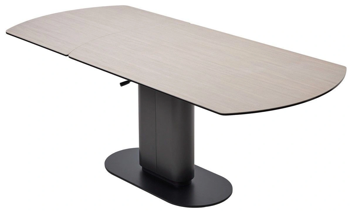 Стол обеденный Gerda (140+60) керамика матовая под дерево, поворотный механизм изображение Стол обеденный Gerda (140+60) керамика матовая под дерево, поворотный механизм фото