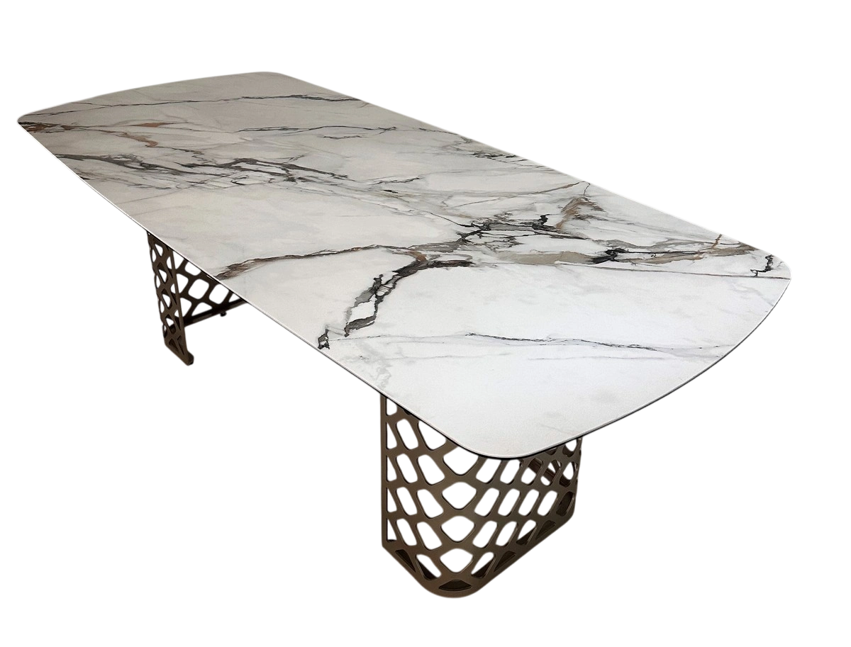 Стол обеденный Caviar (220) керамика матовая, светлая изображение Стол обеденный Caviar (220) керамика матовая, светлая фото