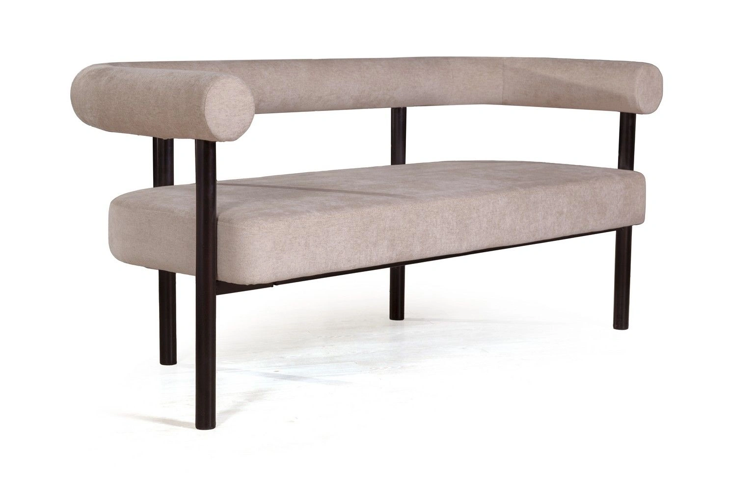 Диван Biggi, шенилл Puffy beige / опоры черные изображение Диван Biggi, шенилл Puffy beige / опоры черные фото