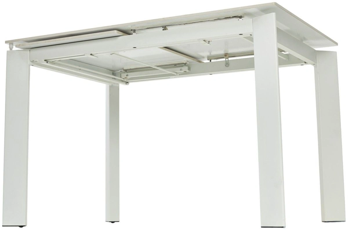 Стол раскладной Dogma (120+50) керамика глянцевая, светлая изображение Стол раскладной Dogma (120+50) керамика глянцевая, светлая фото