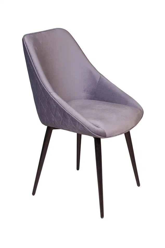 Стул Neo ромб, бархат светло-серый 26/опора конус изображение Стул Neo ромб, бархат светло-серый 26/опора конус фото