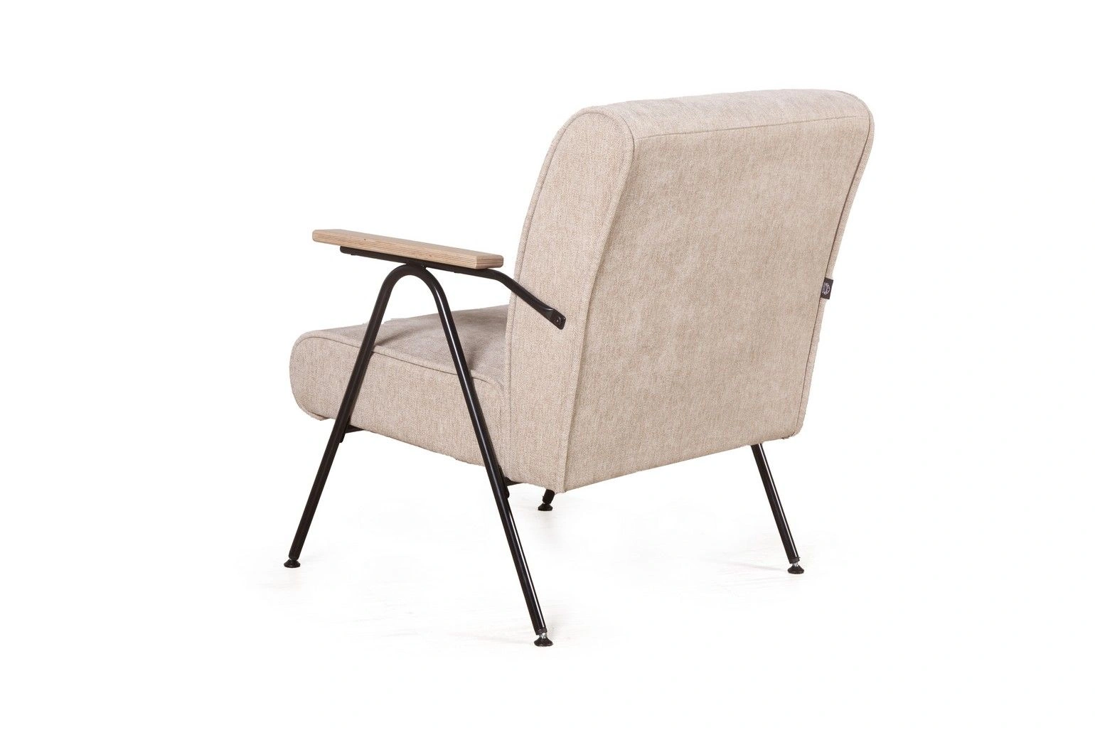 Кресло Andy с деревянными подлокотниками, шенилл Shantal beige изображение Кресло Andy с деревянными подлокотниками, шенилл Shantal beige фото