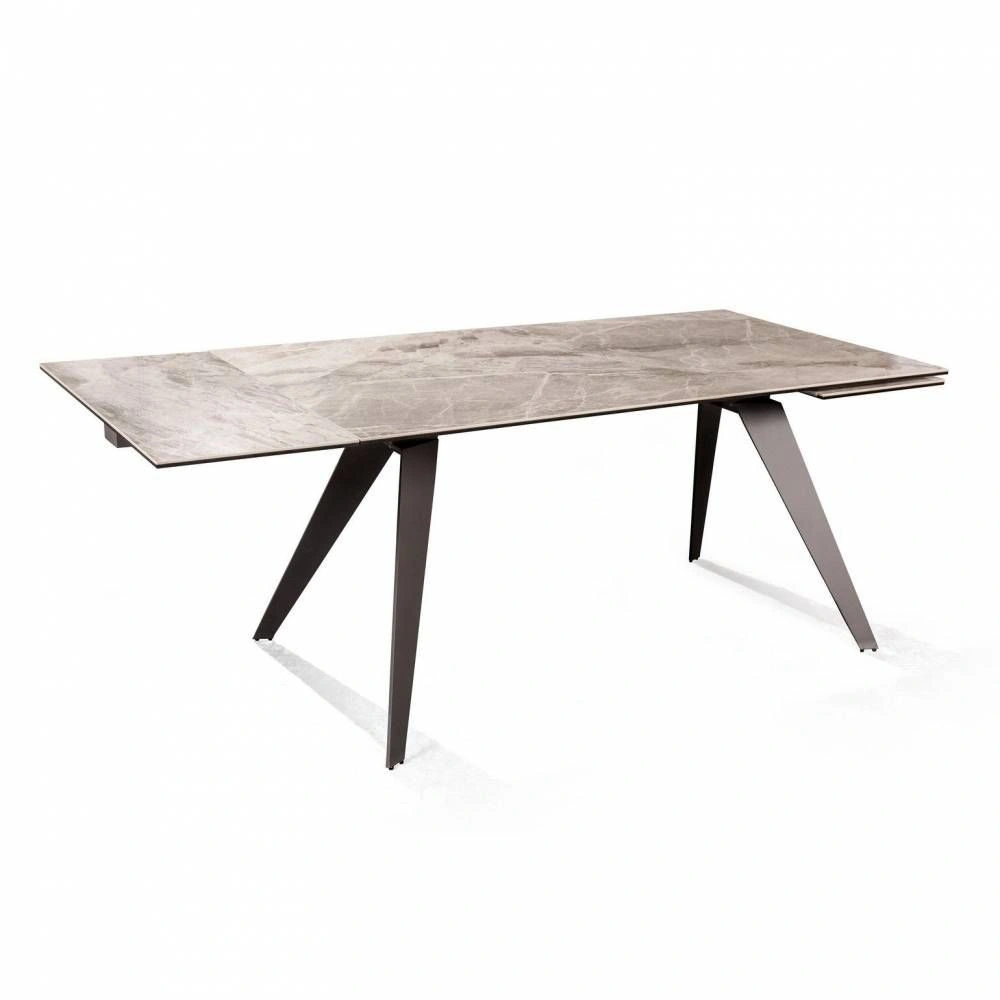 Стол раскладной Grant (160+80), мрамор испанская керамика светлый + 4 стула Richard изображение Стол раскладной Grant (160+80), мрамор испанская керамика светлый + 4 стула Richard фото