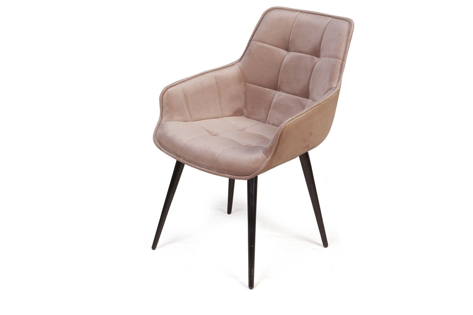 Стул с подлокотниками Capri, бархат бежевый 5 / опора конус изображение Стул с подлокотниками Capri, бархат бежевый 5 / опора конус фото