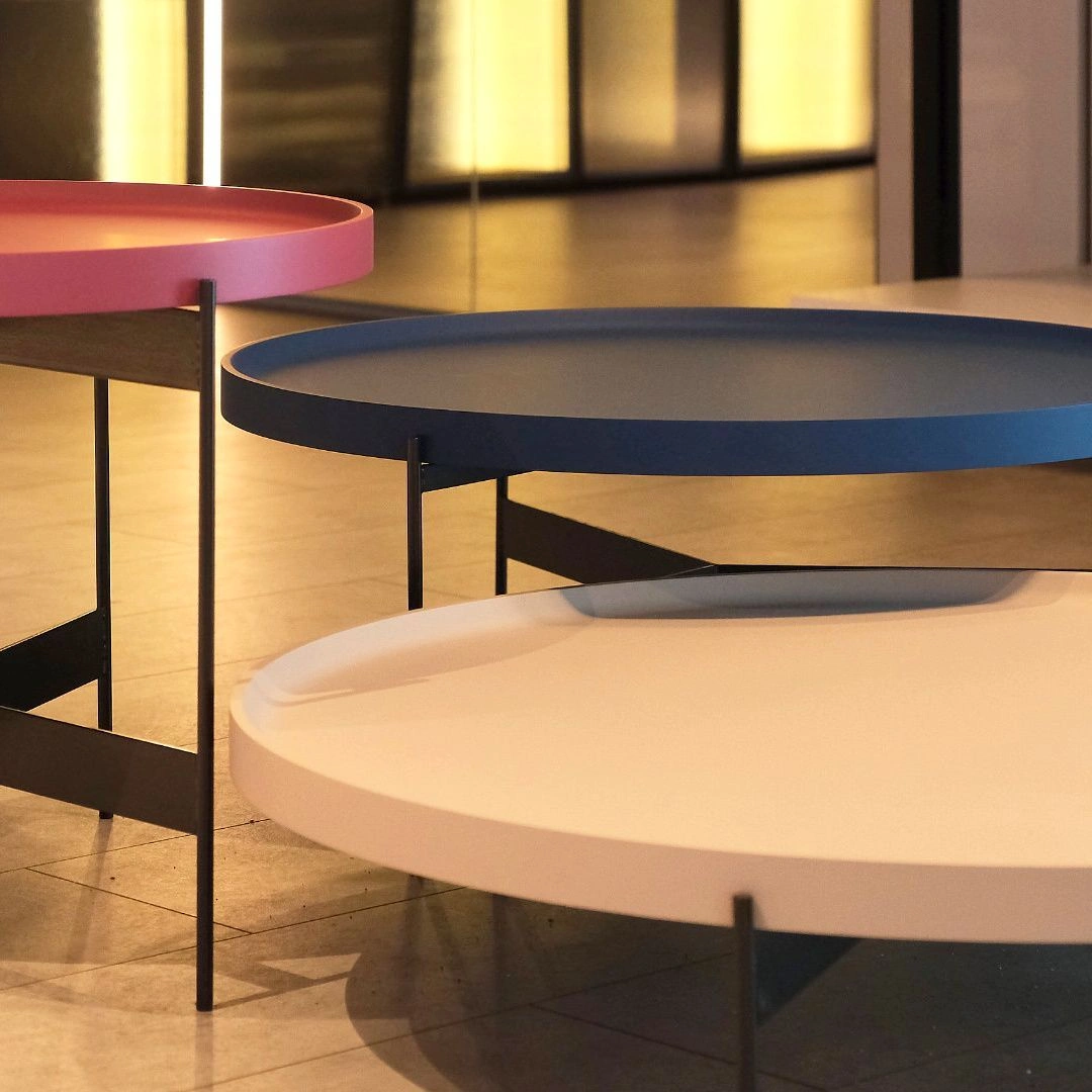 Стол журнальный Plate D90, эмаль, цвет по ral, h27 изображение Стол журнальный Plate D90, эмаль, цвет по ral, h27 фото