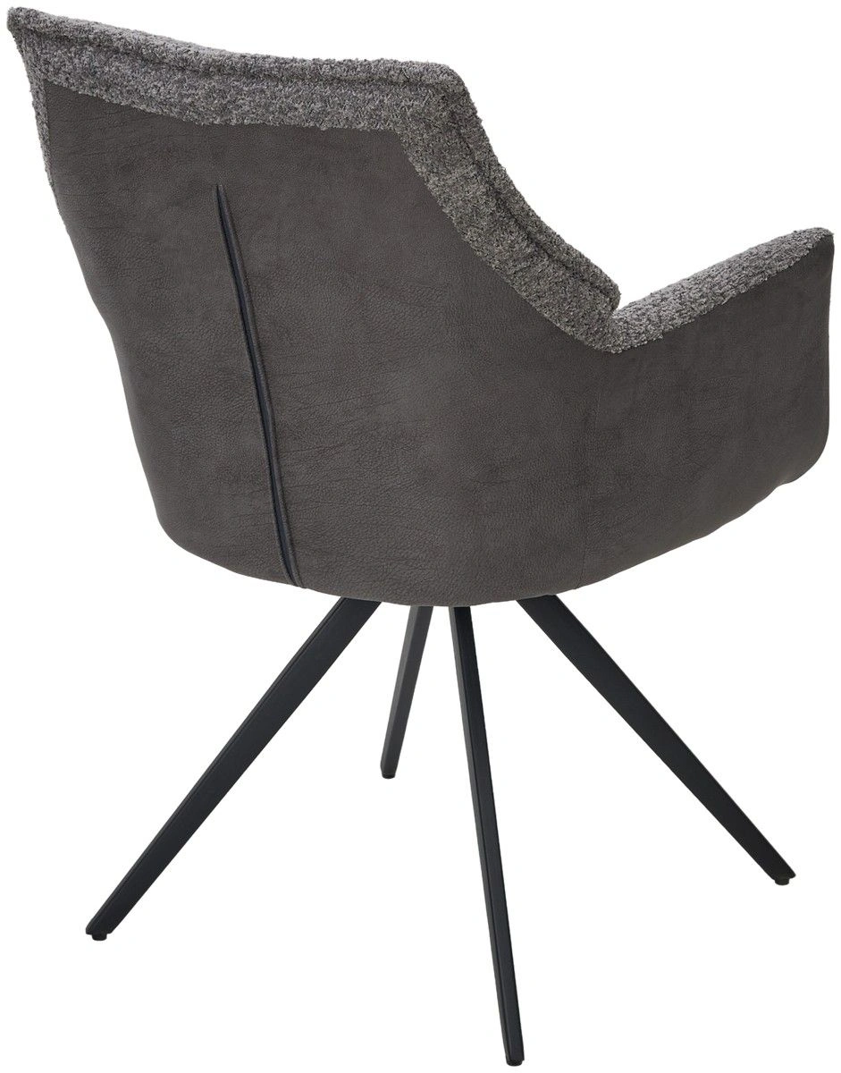 Стул Bravo ткань комби серый, поворотный механизм на 180 градусов изображение Стул Bravo ткань комби серый, поворотный механизм на 180 градусов фото