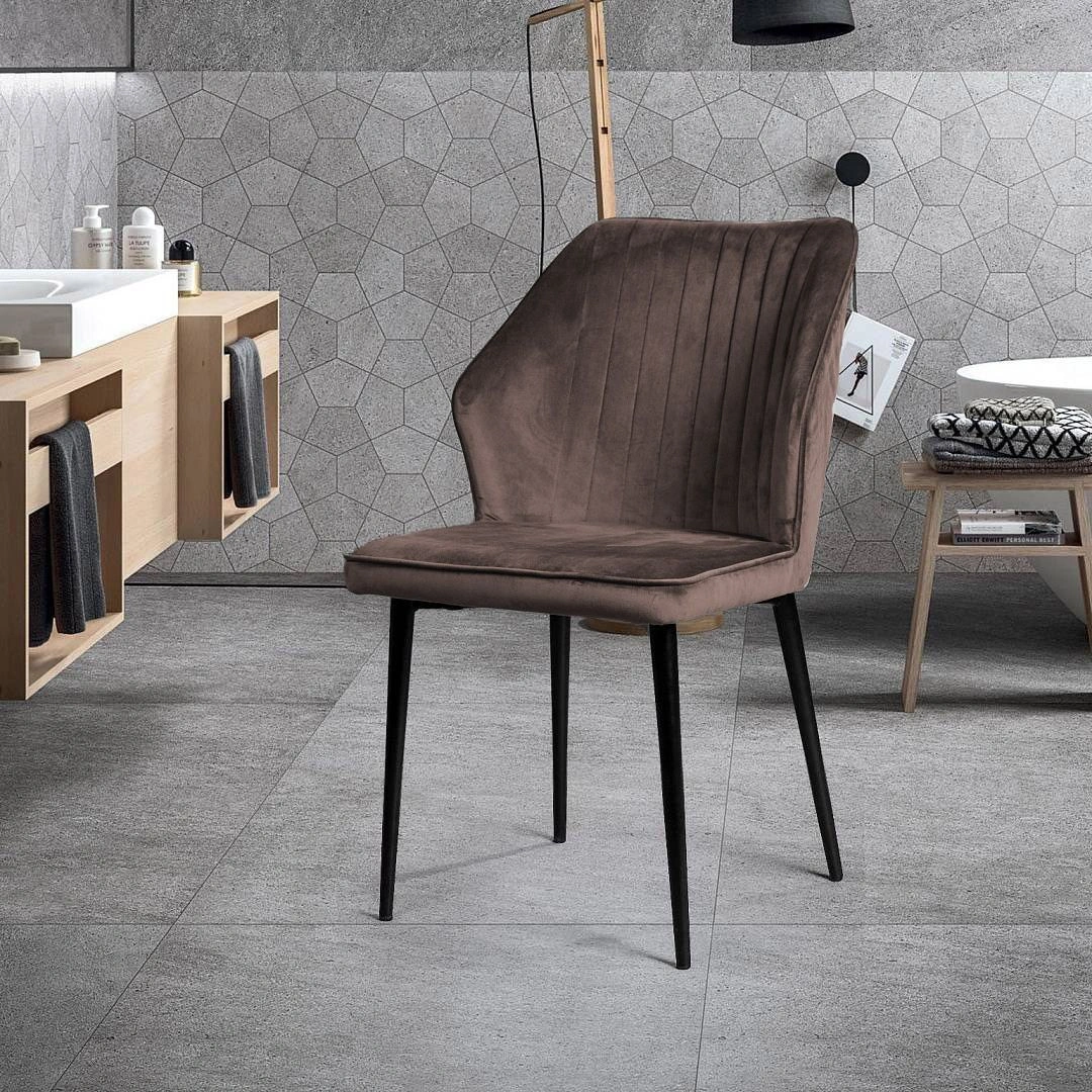 Стул Berg, бархат антрацит 14 изображение Стул Berg, бархат антрацит 14 фото