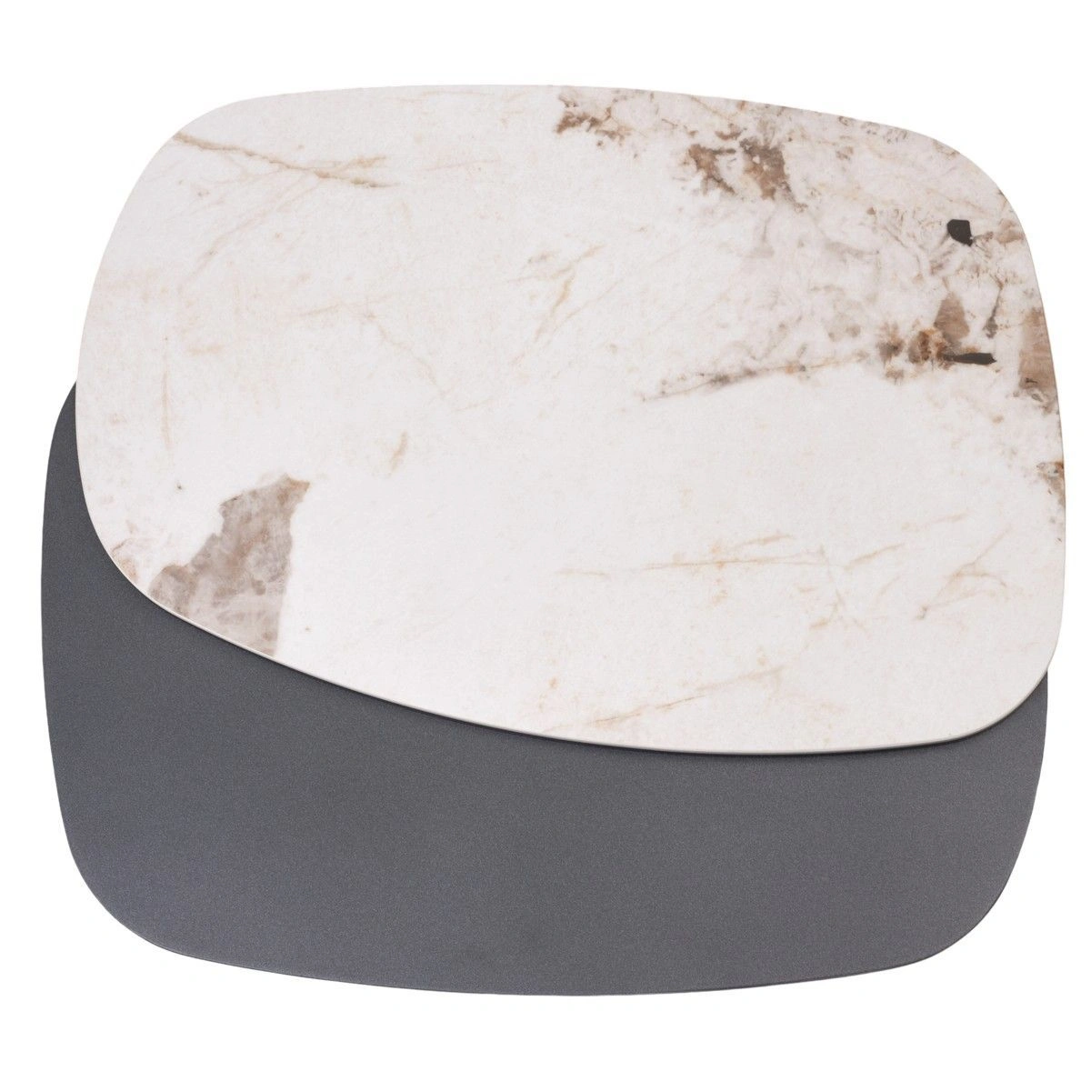 Столик кофейный Nikolas (59х49), керамика светлая изображение Столик кофейный Nikolas (59х49), керамика светлая фото