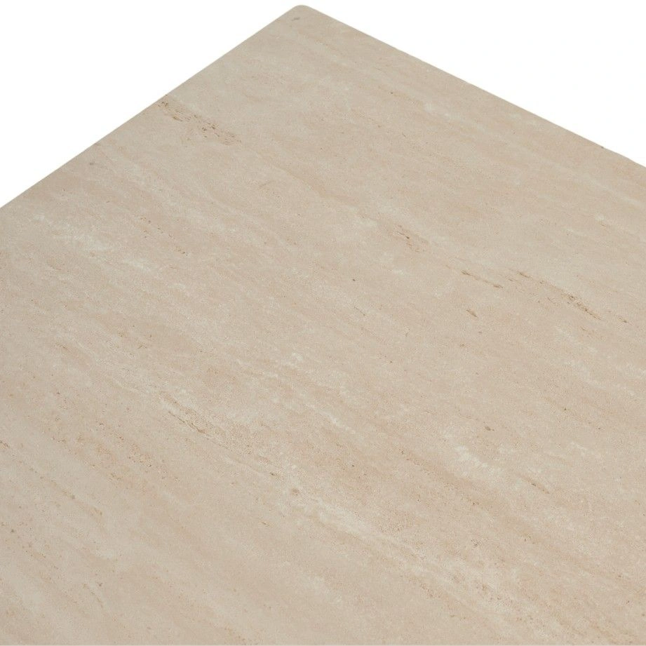 Стол раскладной Dogma (180+60) керамика матовая, бежевая / опоры черные изображение Стол раскладной Dogma (180+60) керамика матовая, бежевая / опоры черные фото