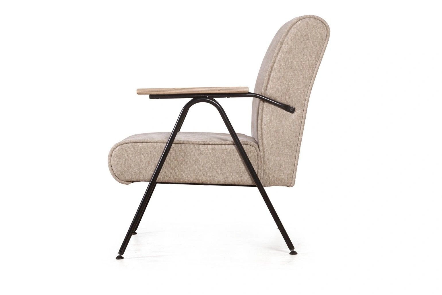 Кресло Andy с деревянными подлокотниками, шенилл Shantal beige изображение Кресло Andy с деревянными подлокотниками, шенилл Shantal beige фото