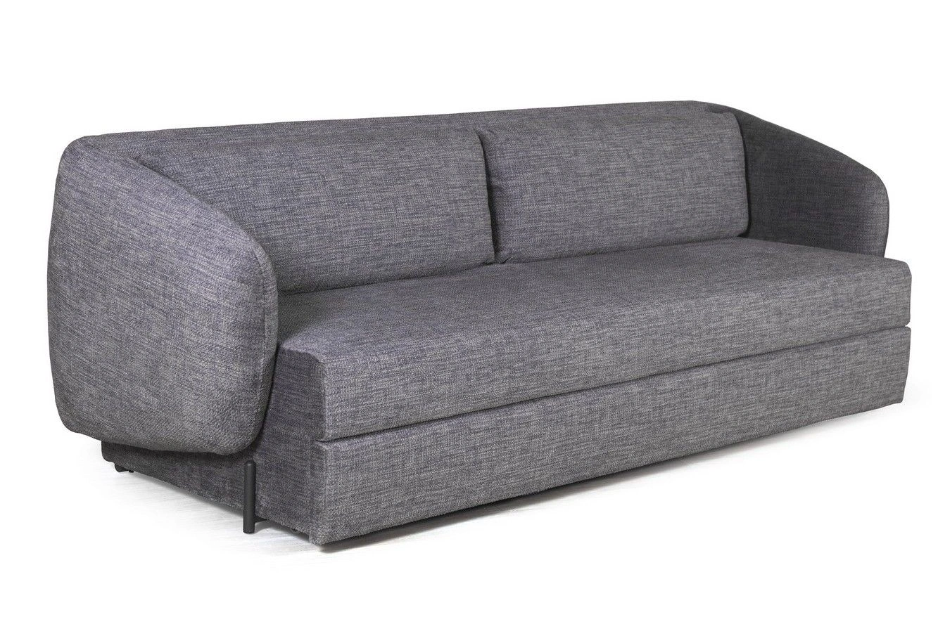 Bubble диван-кровать прямой, механизм «дельфин», микромех Rozy dark grey изображение Bubble диван-кровать прямой, механизм «дельфин», микромех Rozy dark grey фото