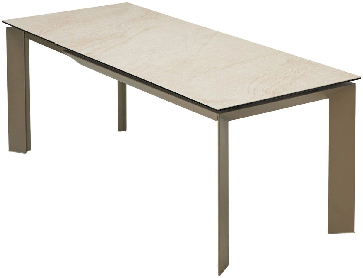 Стол раскладной Dogma (140+60) керамика матовая, бежевая изображение Стол раскладной Dogma (140+60) керамика матовая, бежевая фото