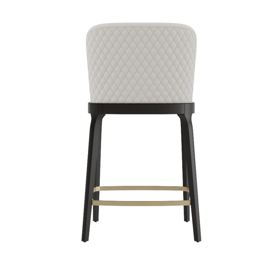 Стул полубарный Magda, массив бук, рогожка белый изображение Стул полубарный Magda, массив бук, рогожка белый фото