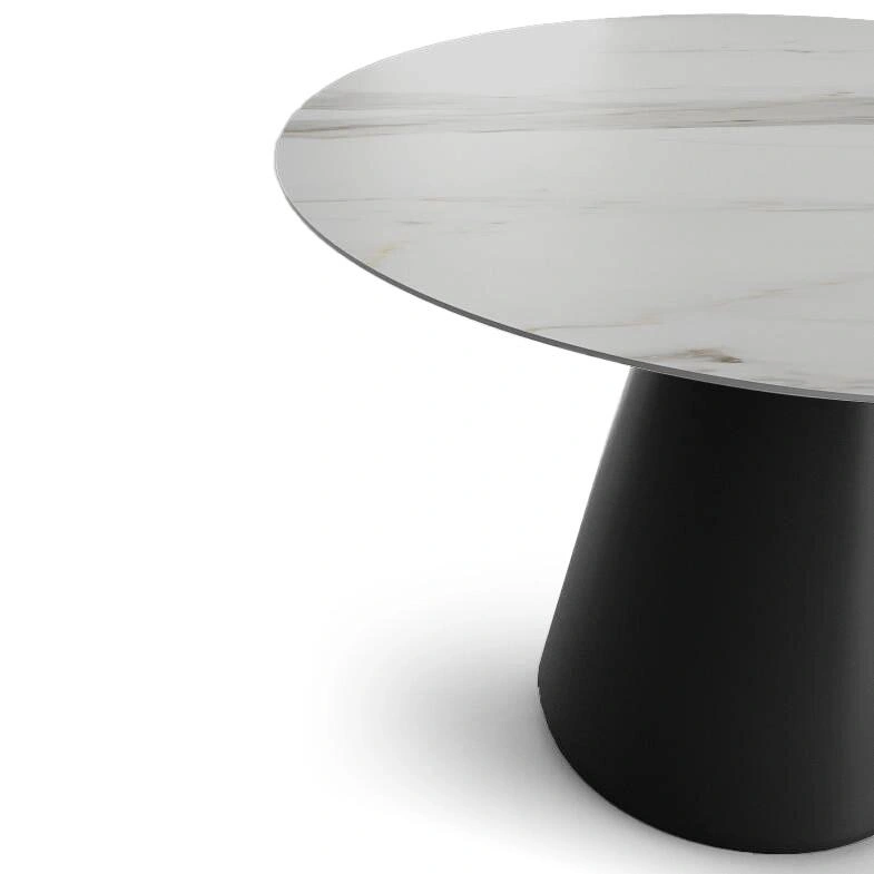 Стол круглый Ikon 100, керамика матовая, белая изображение Стол круглый Ikon 100, керамика матовая, белая фото