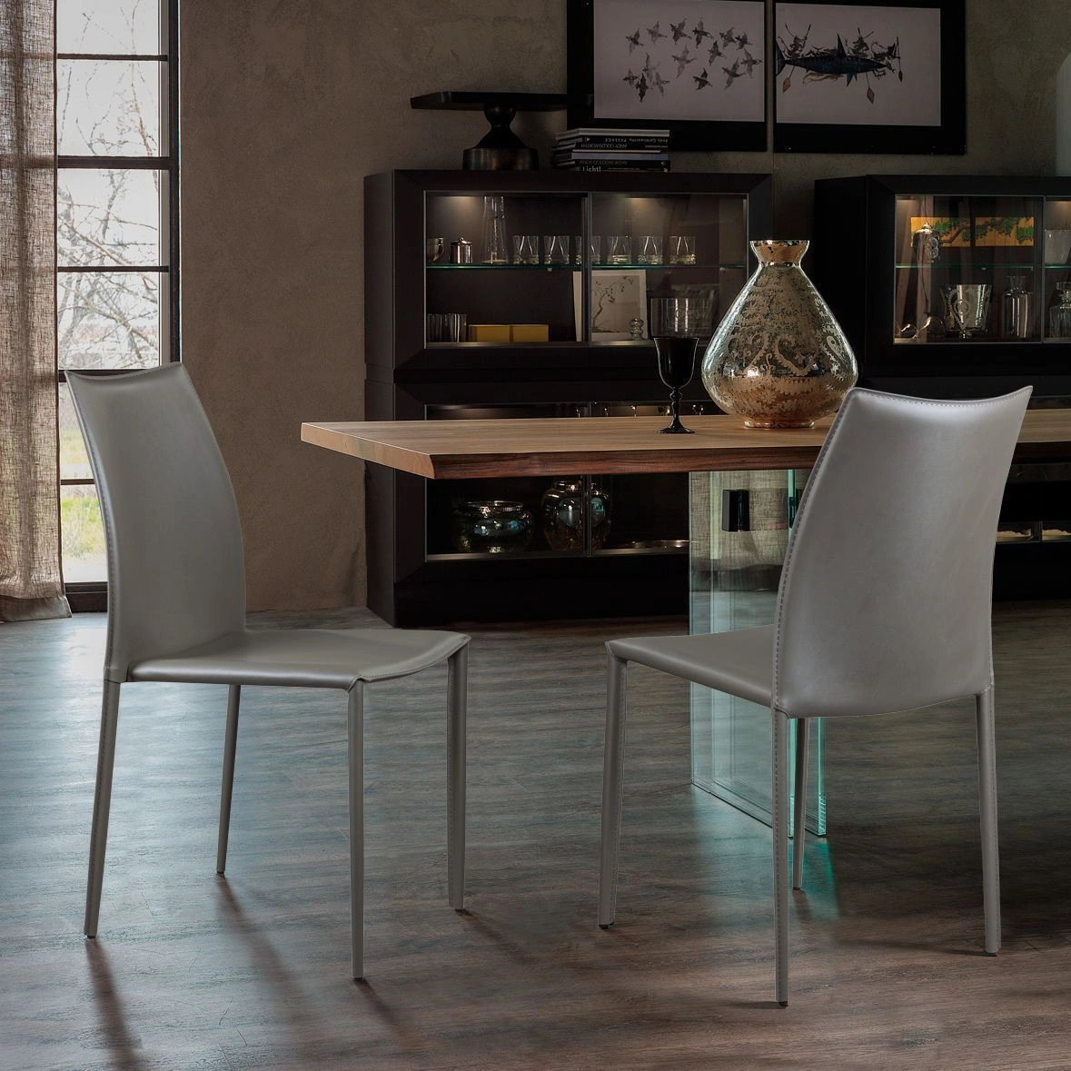 Стул Rolf, кожа тауп изображение Стул Rolf, кожа тауп фото