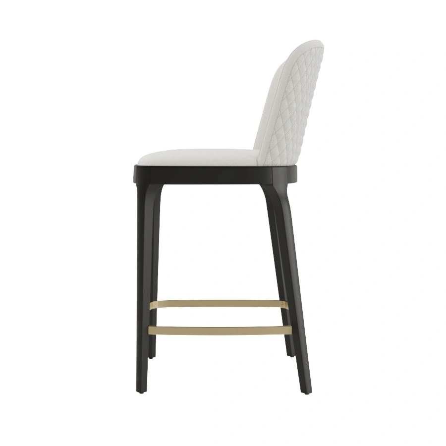 Стул полубарный Magda, массив бук, рогожка белый изображение Стул полубарный Magda, массив бук, рогожка белый фото