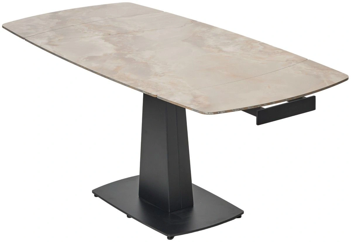 Стол обеденный Blade (140+30+30), керамика глянцевая янтарь изображение Стол обеденный Blade (140+30+30), керамика глянцевая янтарь фото