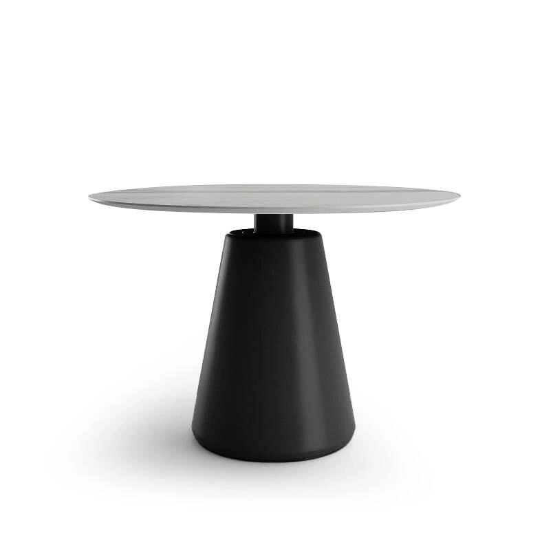 Стол круглый Ikon 100, керамика матовая, белая изображение Стол круглый Ikon 100, керамика матовая, белая фото