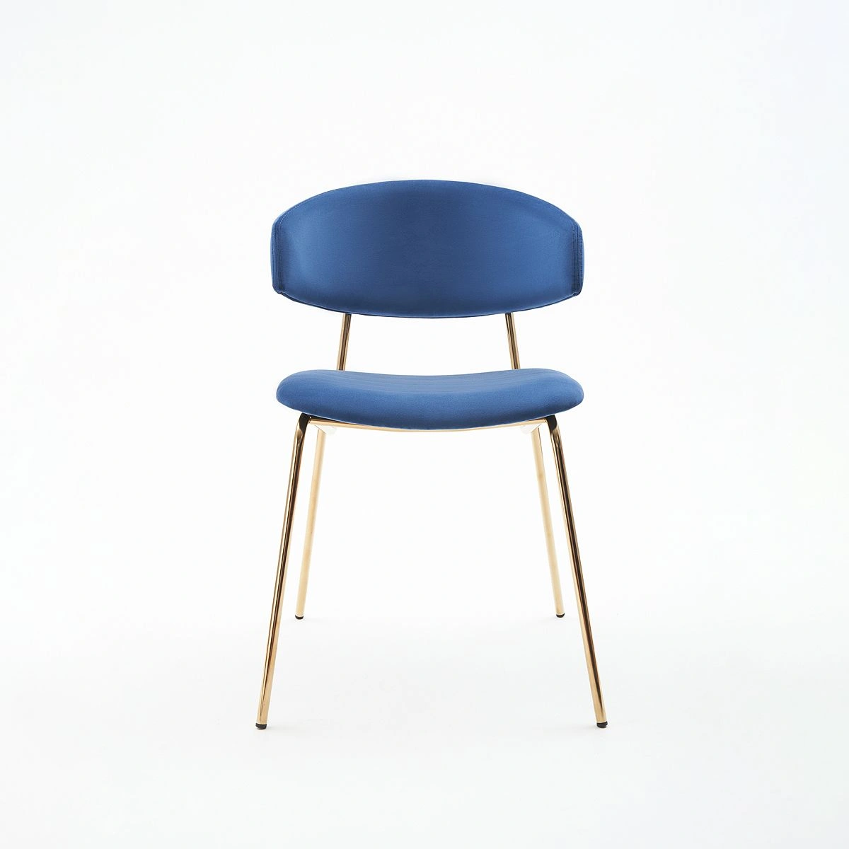 Стул Verdi, микровелюр синий, опоры золото изображение Стул Verdi, микровелюр синий, опоры золото фото