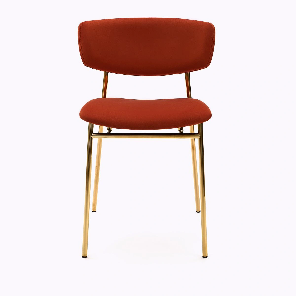 Стул Deimos, микровелюр кирпичный, опоры золото изображение Стул Deimos, микровелюр кирпичный, опоры золото фото