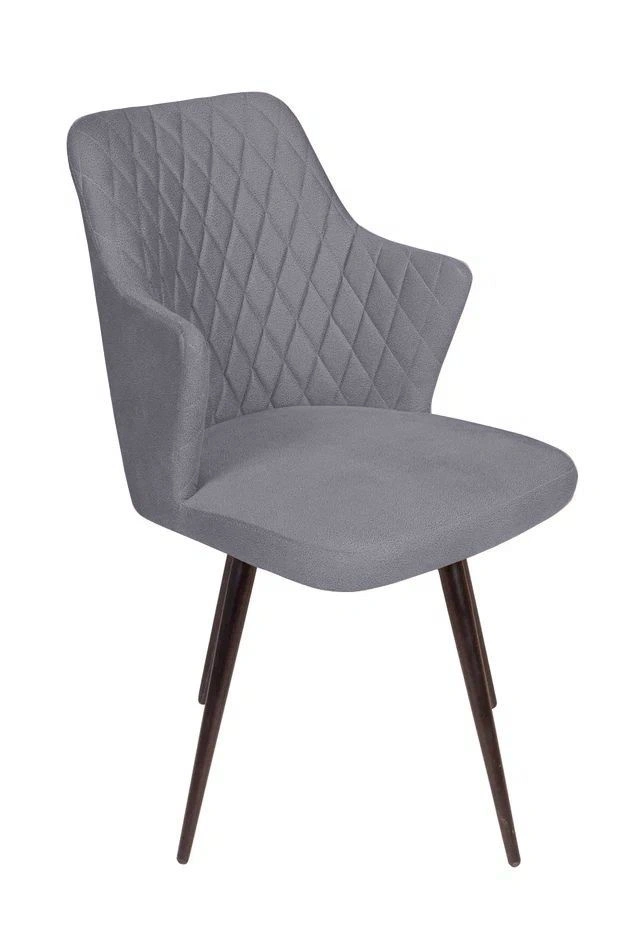 Стул поворотный на 360 градусов Hunt ромб, бархат серый 27 / чёрный конус изображение Стул поворотный на 360 градусов Hunt ромб, бархат серый 27 / чёрный конус фото