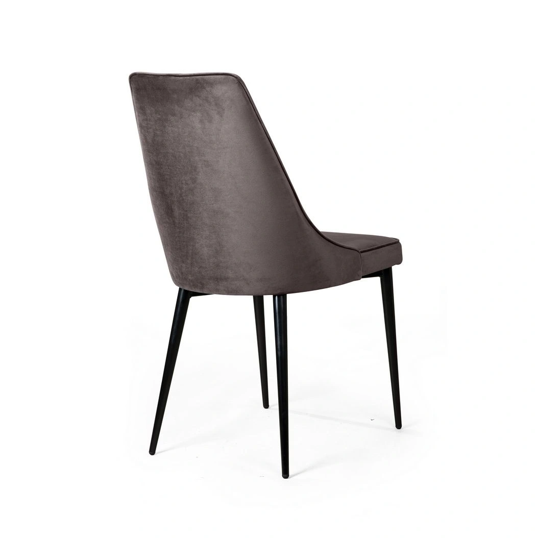 Стул Oliver, бархат антрацит 14/ чёрный конус изображение Стул Oliver, бархат антрацит 14/ чёрный конус фото