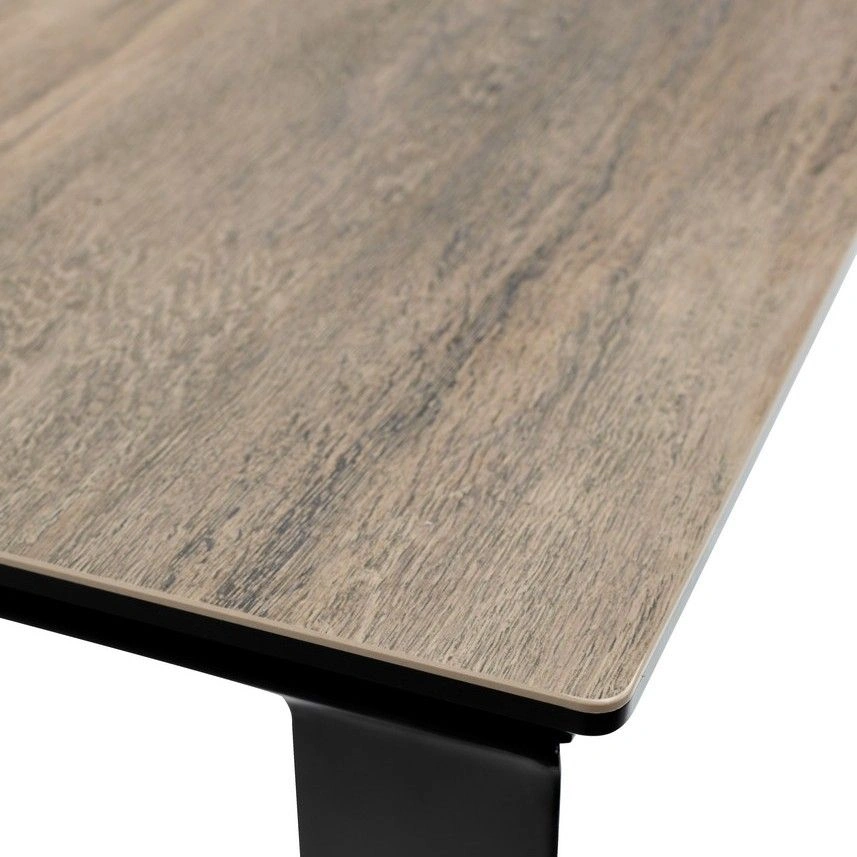 Стол раскладной Dogma (140+60) керамика матовая, текстура дерева изображение Стол раскладной Dogma (140+60) керамика матовая, текстура дерева фото