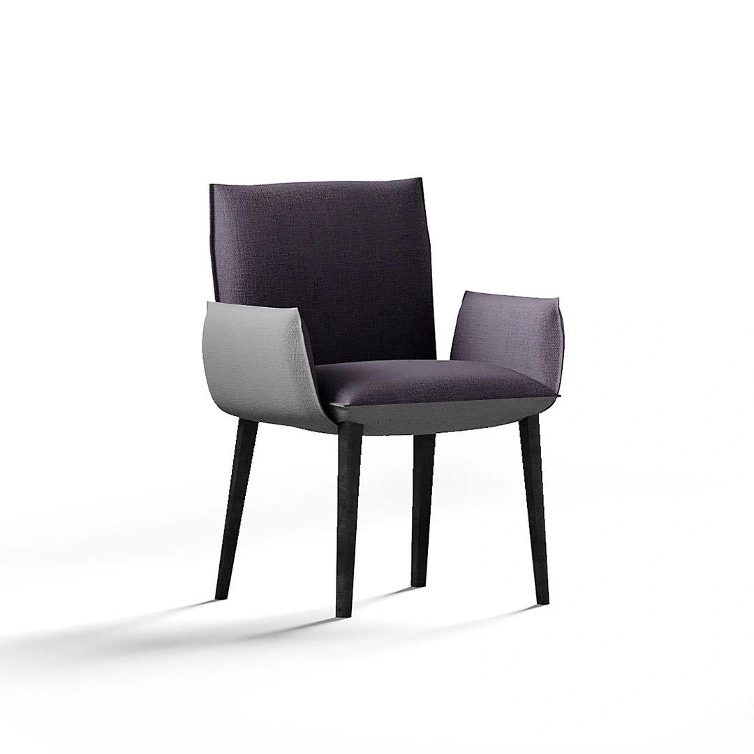 Стул с подлокотниками Kevin, рогожка сине/серый изображение Стул с подлокотниками Kevin, рогожка сине/серый фото