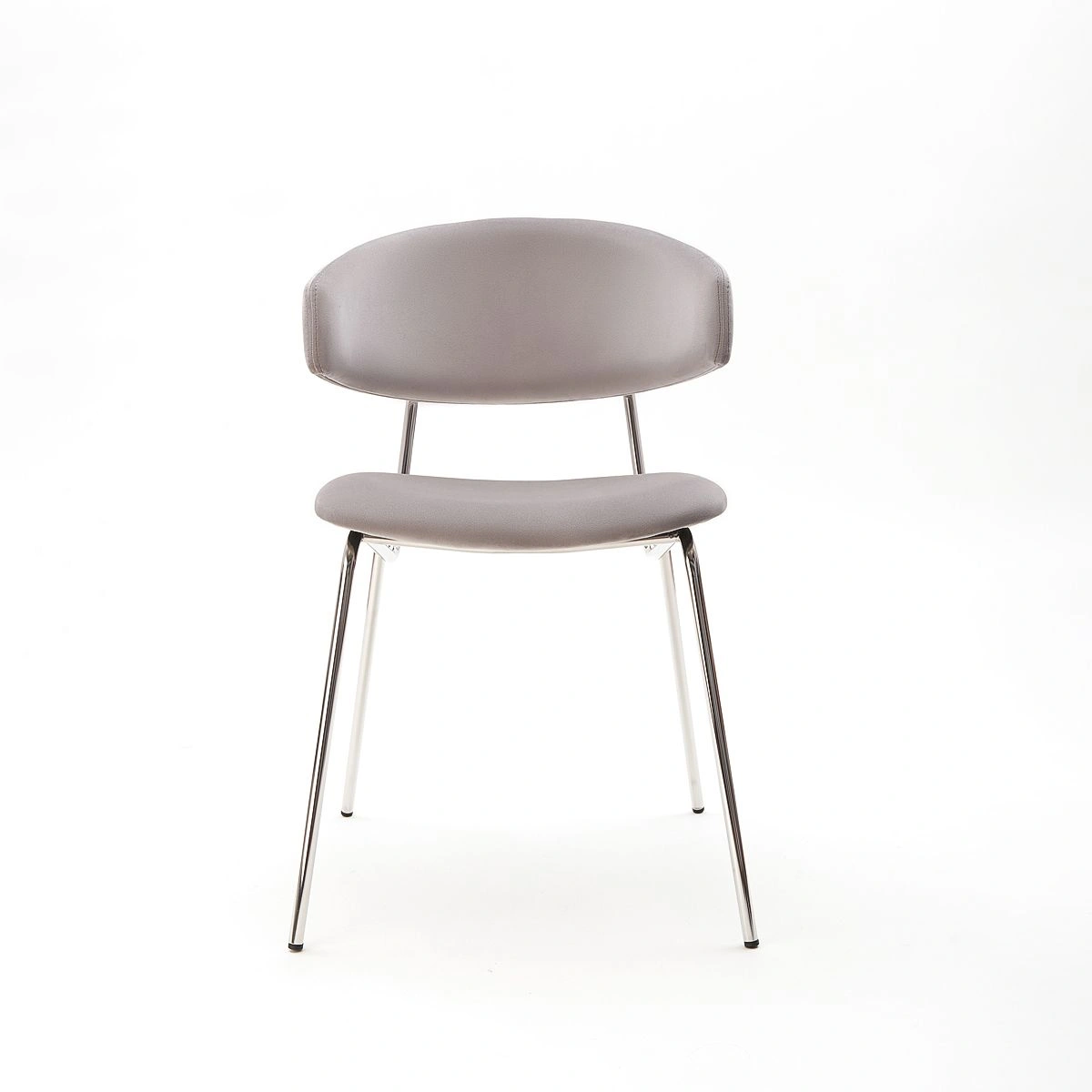 Стул Verdi, микровелюр серый, опоры хром изображение Стул Verdi, микровелюр серый, опоры хром фото