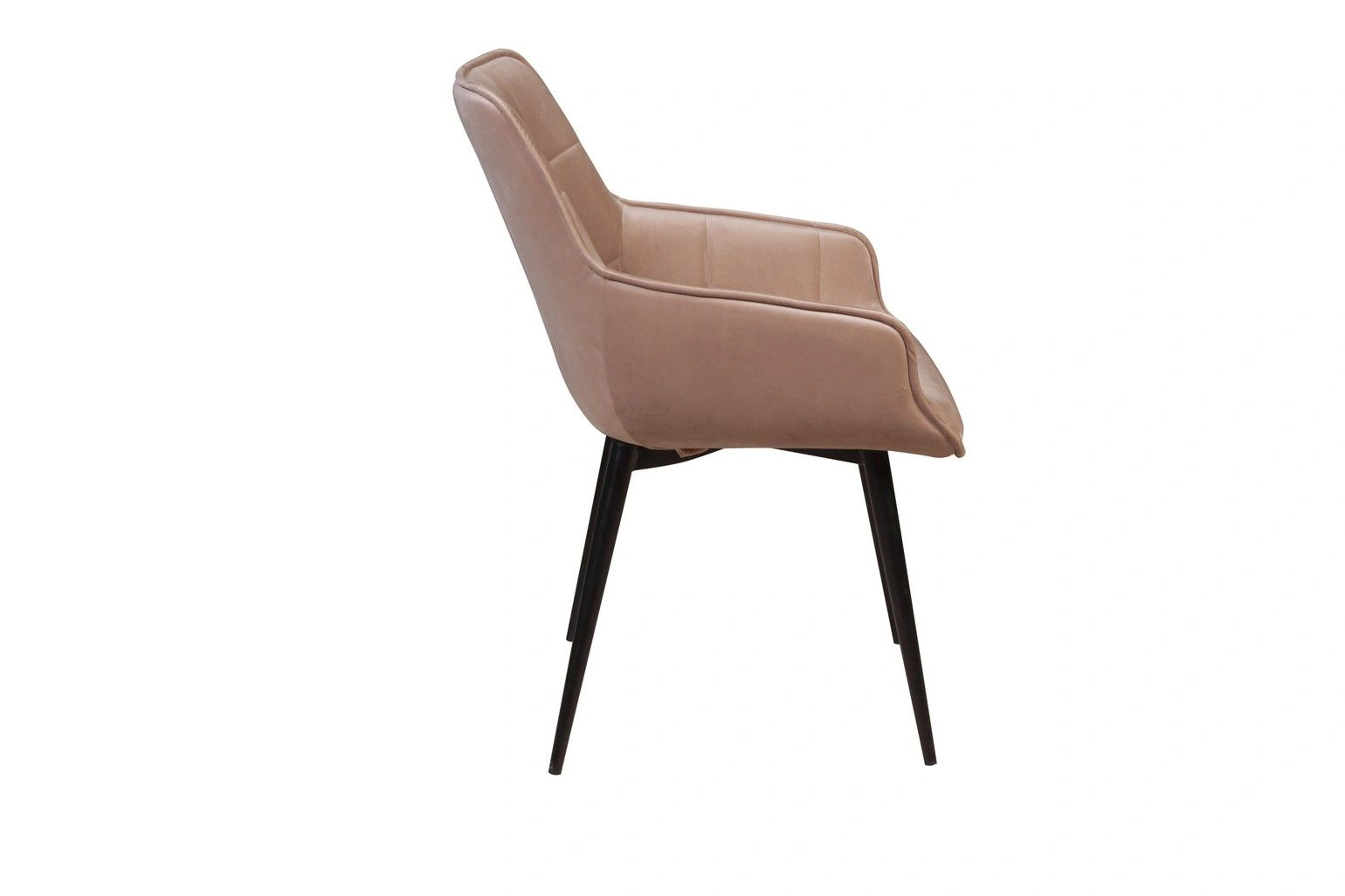 Стул с подлокотниками Capri, бархат бежевый 5 / опора конус изображение Стул с подлокотниками Capri, бархат бежевый 5 / опора конус фото