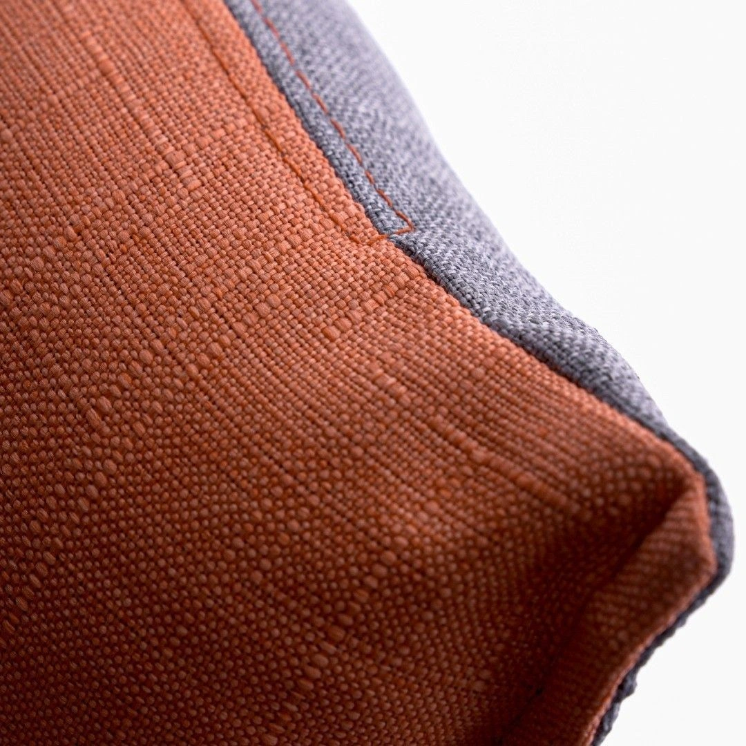 Стул с подлокотниками Kevin, рогожка оранжево/серый изображение Стул с подлокотниками Kevin, рогожка оранжево/серый фото