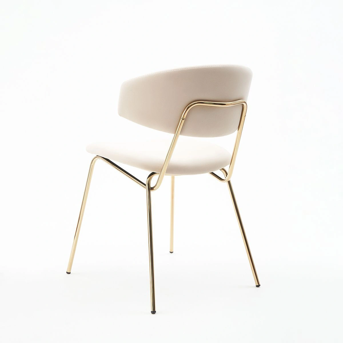 Стул Verdi, микровелюр бежевый, опоры золото изображение Стул Verdi, микровелюр бежевый, опоры золото фото