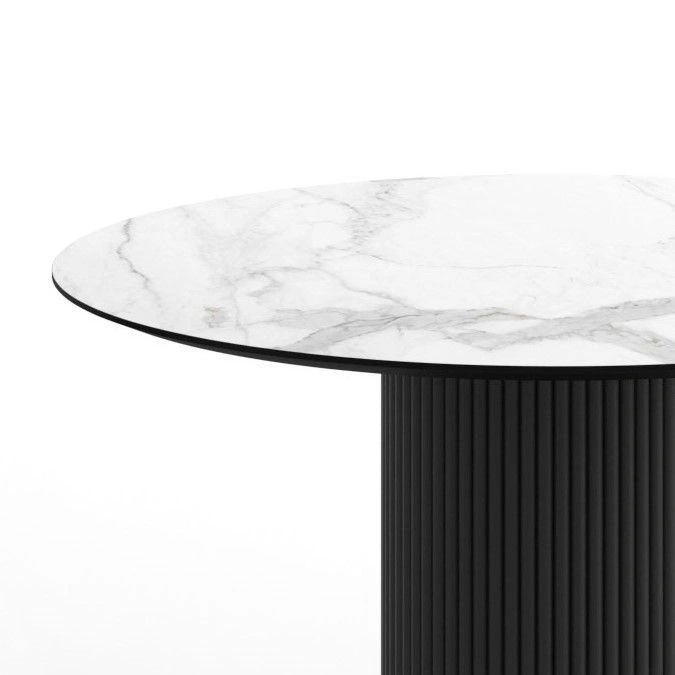 Стол круглый Nolan 100, керамика матовая, белая изображение Стол круглый Nolan 100, керамика матовая, белая фото