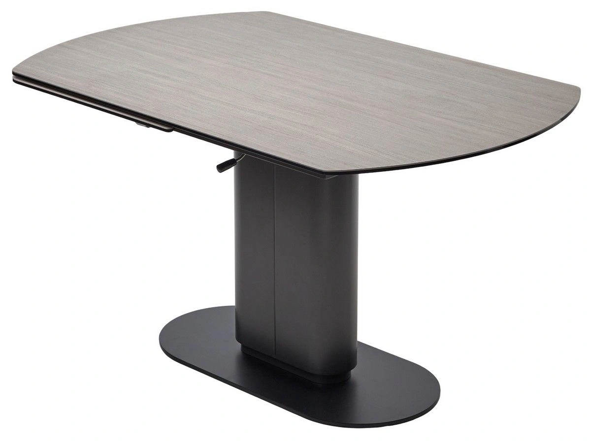 Стол обеденный Gerda (140+60) керамика матовая под дерево, поворотный механизм изображение Стол обеденный Gerda (140+60) керамика матовая под дерево, поворотный механизм фото