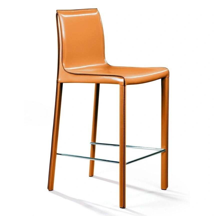 Стул полубарный Barrie, кожа camel изображение Стул полубарный Barrie, кожа camel фото