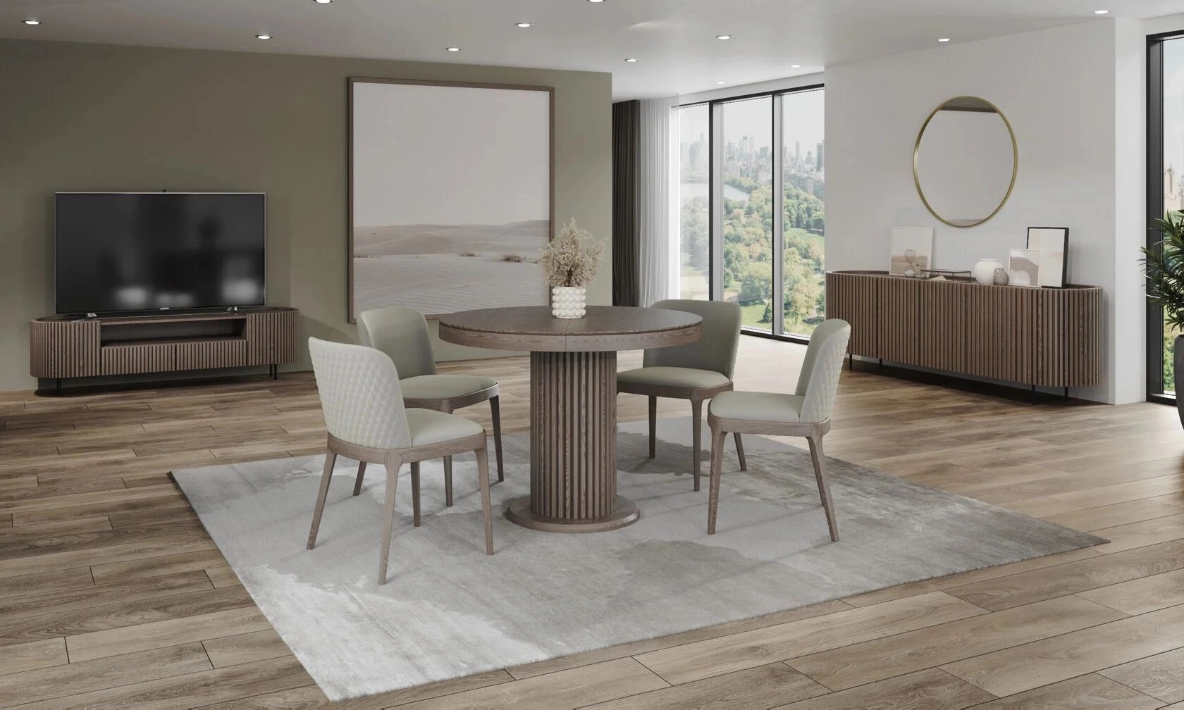 Denver комод, дуб патина / керамика матовая изображение Denver комод, дуб патина / керамика матовая фото