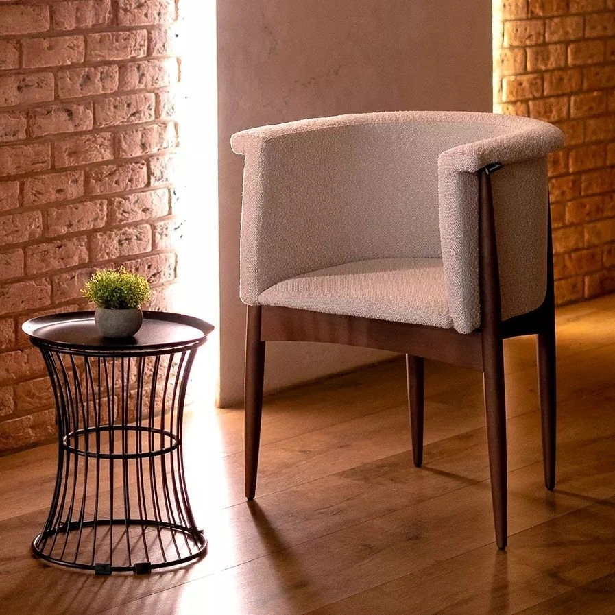 Полукресло Borgese, бук натуральный, лак коричневый, бежевый изображение Полукресло Borgese, бук натуральный, лак коричневый, бежевый фото