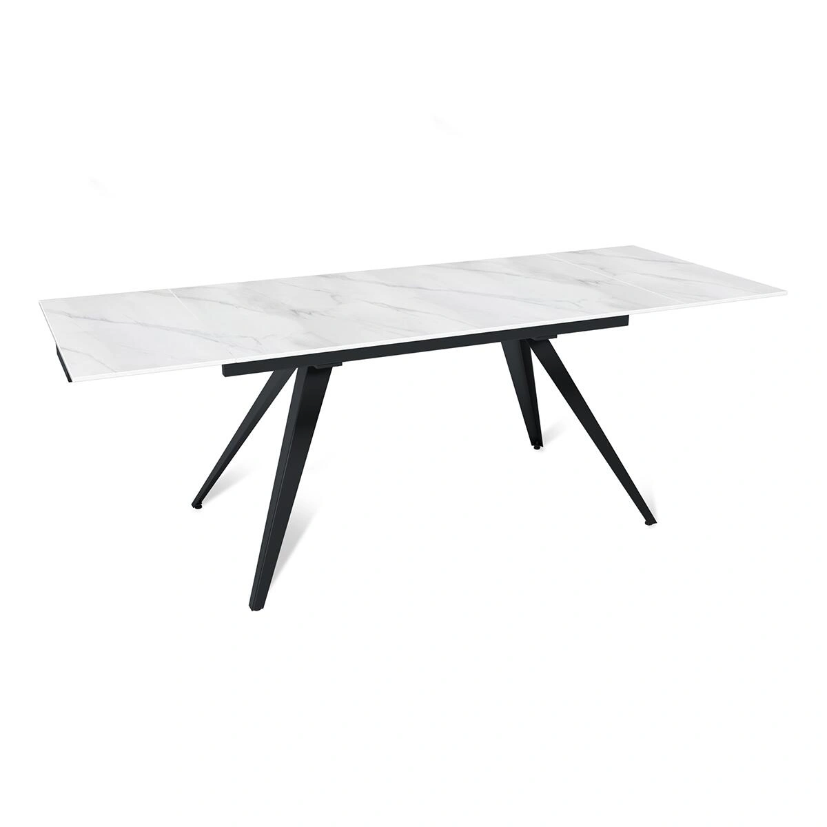 Стол раскладной Asti (120+30+30), керамика матовая Snow Mountain Stone изображение Стол раскладной Asti (120+30+30), керамика матовая Snow Mountain Stone фото