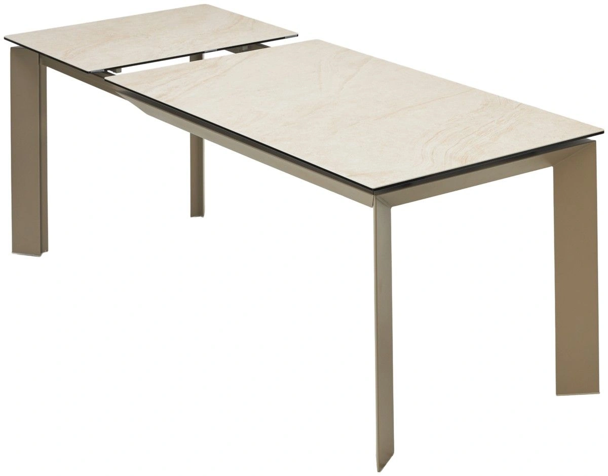 Стол раскладной Dogma (140+60) керамика матовая, бежевая изображение Стол раскладной Dogma (140+60) керамика матовая, бежевая фото