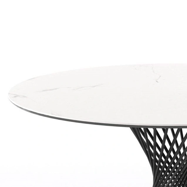 Стол круглый Tower 100, керамика белая изображение Стол круглый Tower 100, керамика белая фото