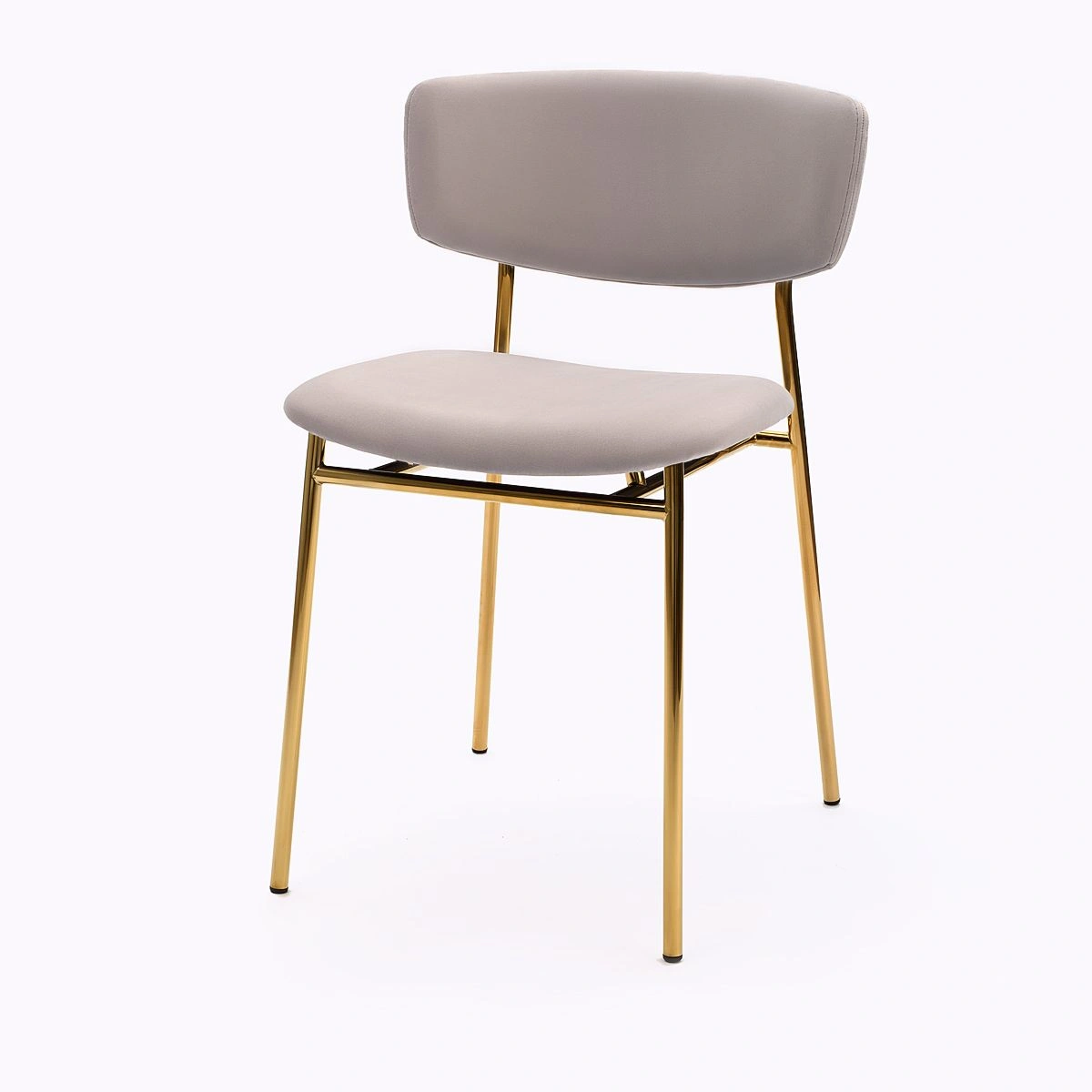Стул Deimos, микровелюр серый, опоры золото изображение Стул Deimos, микровелюр серый, опоры золото фото