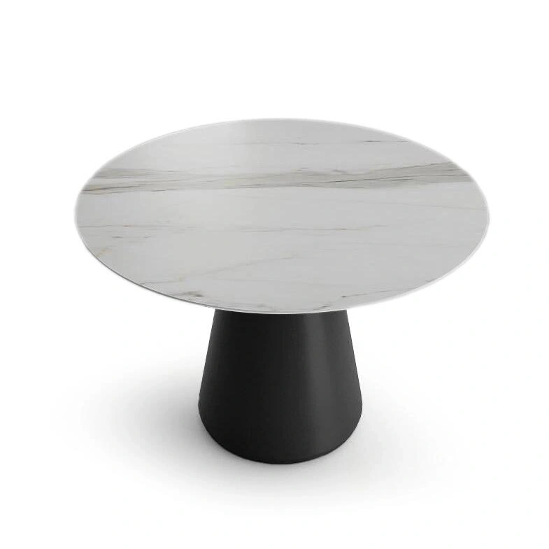 Стол круглый Ikon 100, керамика матовая, белая изображение Стол круглый Ikon 100, керамика матовая, белая фото