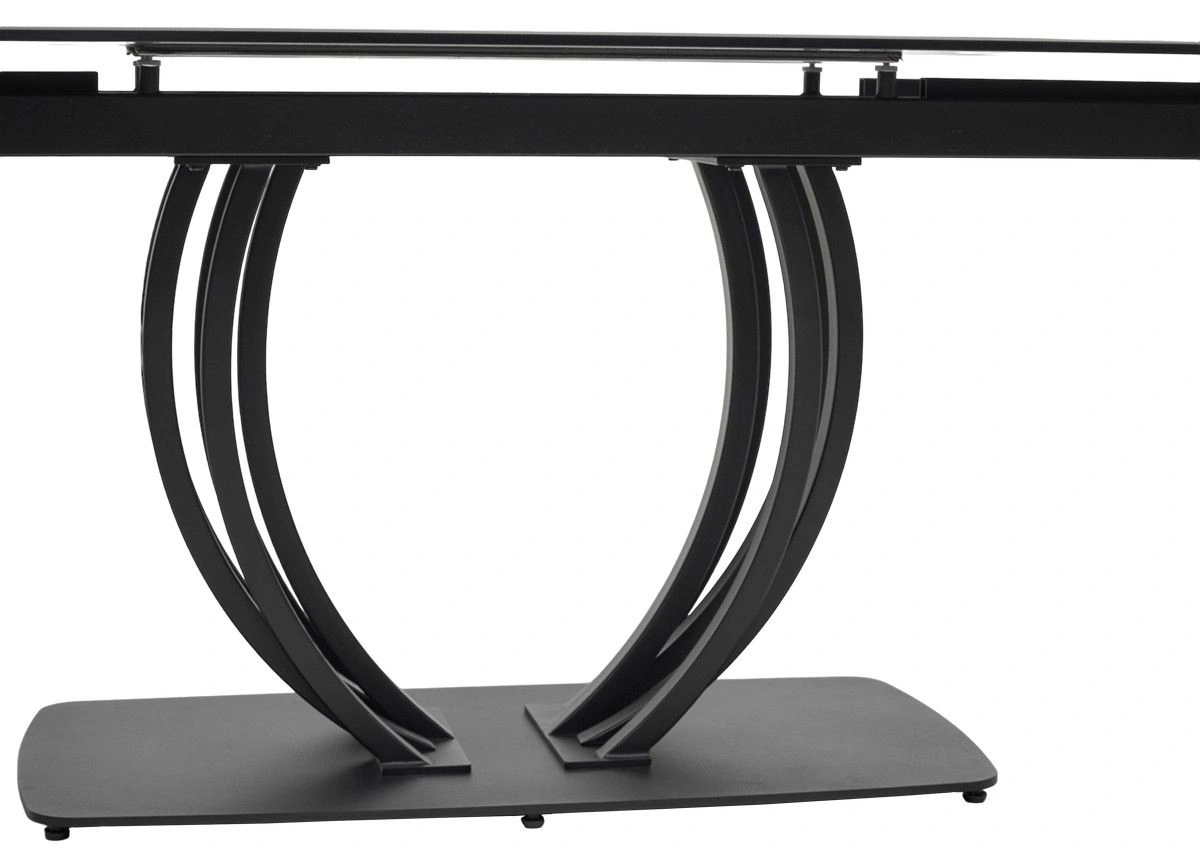 Стол обеденный Ring (160+40+40) керамика матовая серая изображение Стол обеденный Ring (160+40+40) керамика матовая серая фото