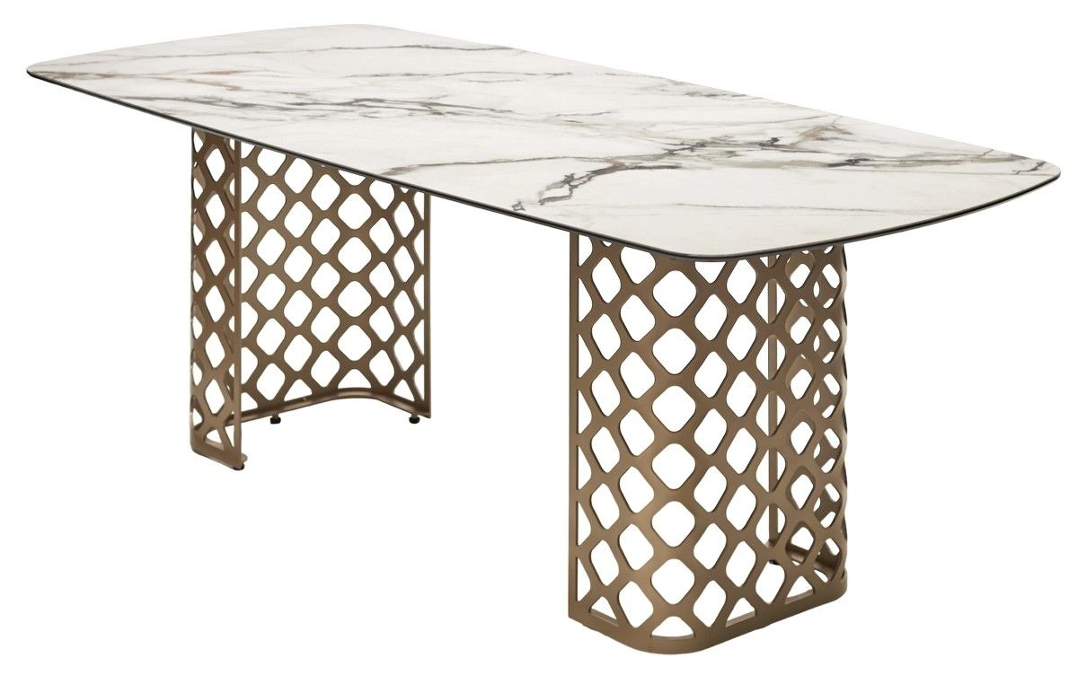 Стол обеденный Caviar (220) керамика матовая, светлая изображение Стол обеденный Caviar (220) керамика матовая, светлая фото