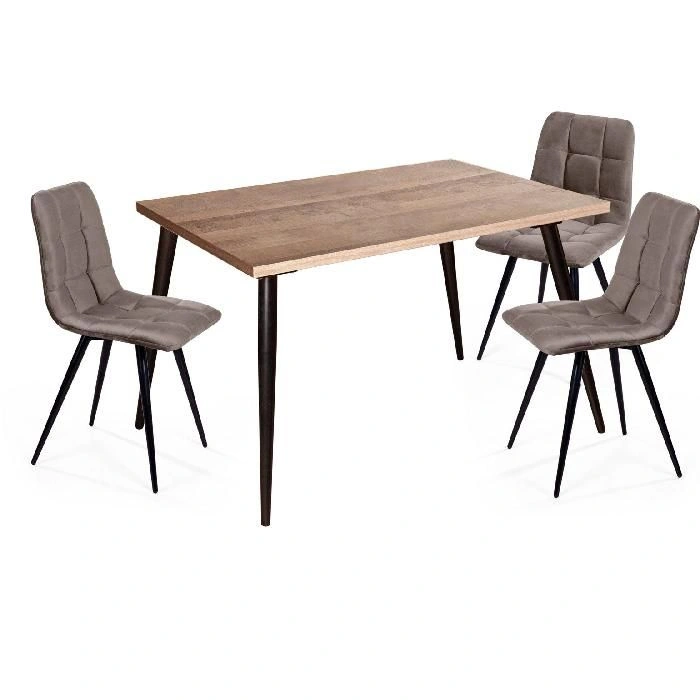 Стол раздвижной Stanley (120+40) дуб эндгрейн + 4 стула Uno изображение Стол раздвижной Stanley (120+40) дуб эндгрейн + 4 стула Uno фото